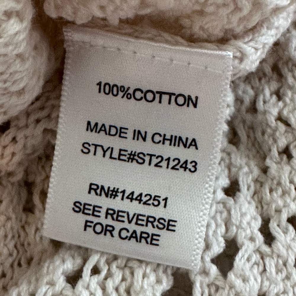 Sincerely Jules Cream Hooded Cropped Sweater XS 100% Cotton EUC - Picture 6 of 11